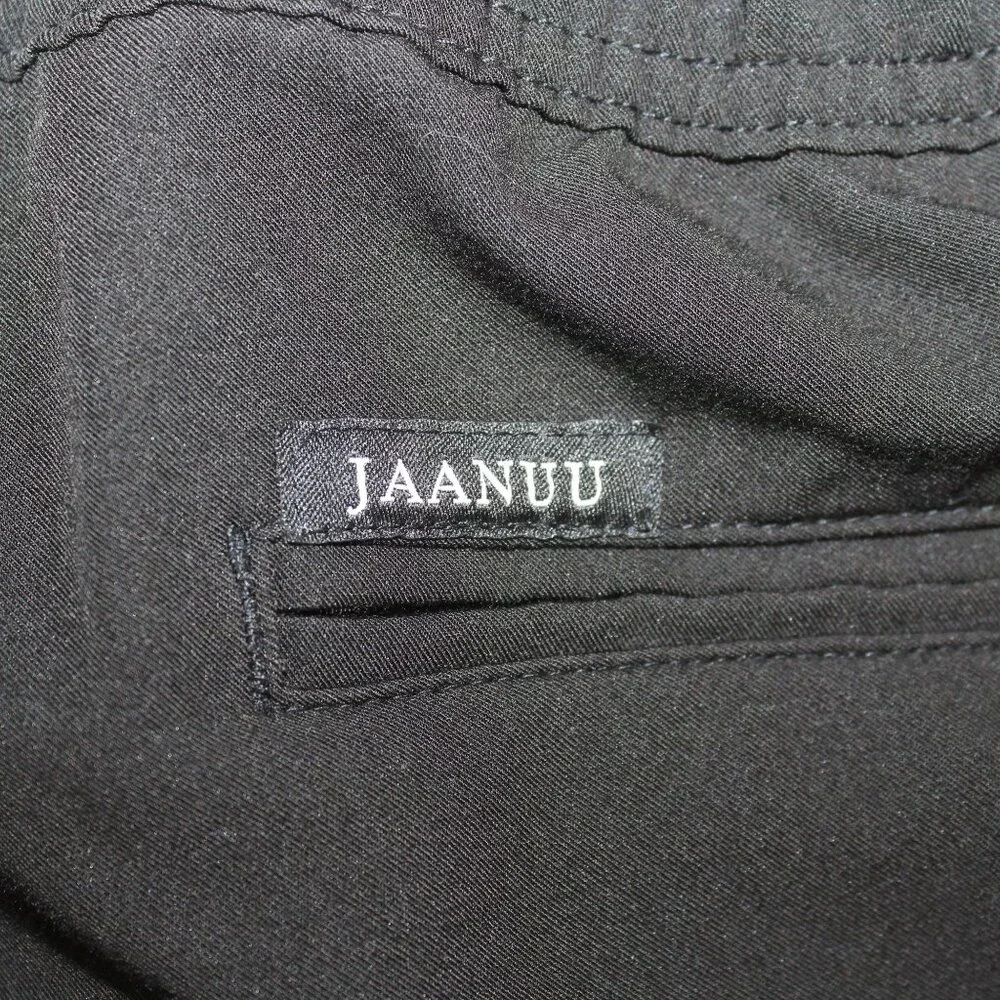 Jaanu Womens 3XL 5 Pocket Jogger Scrub Pants Black Elastic Drawstring Medical - Picture 13 of 15